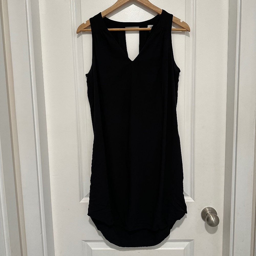 Old Navy | Women’s Sleeveless Black Rayon V Neck Shift Dress Size M Tall